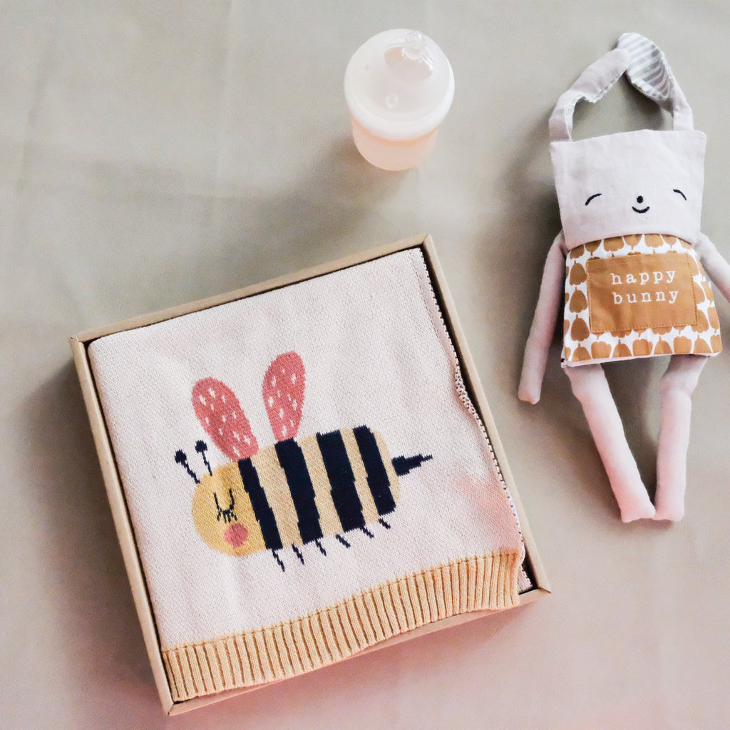 Indus Design Ladybug & Bee Baby Blanket - UrbanBaby shop
