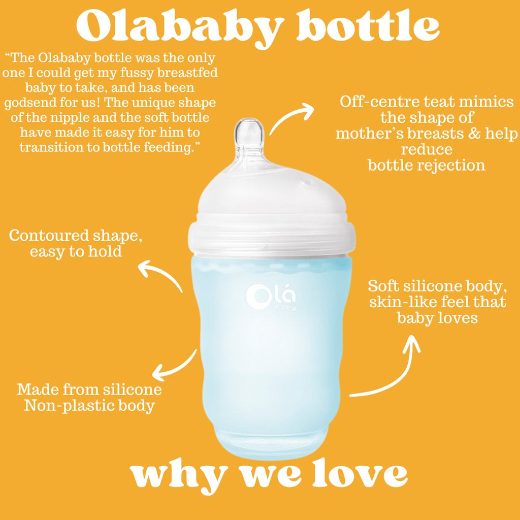 OlaBaby Silicone Gentle Bottle 120ml 2pk Coral - UrbanBaby shop