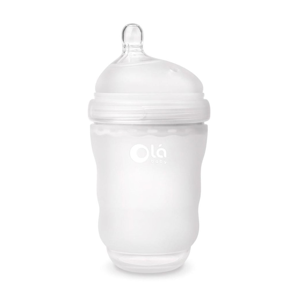 OlaBaby Silicone Gentle Bottle 240ml Frost - UrbanBaby shop
