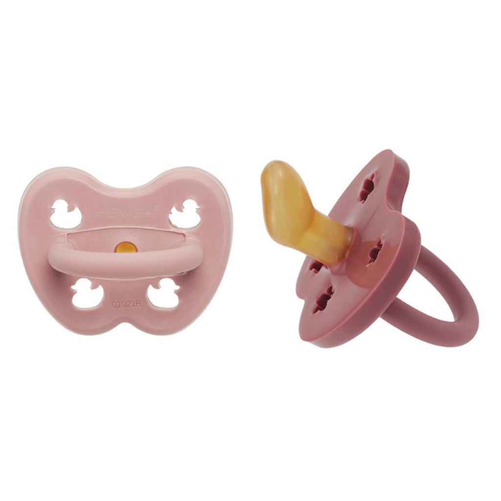 Hevea Baby Natural Rubber Anatomical Pacifier - Var Colours - Twin Pack - UrbanBaby shop