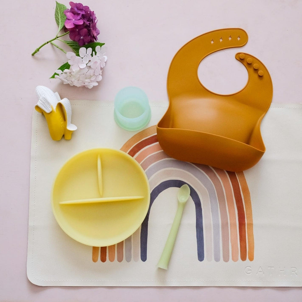 OlaBaby Divided Suction Plate Lemon - UrbanBaby shop
