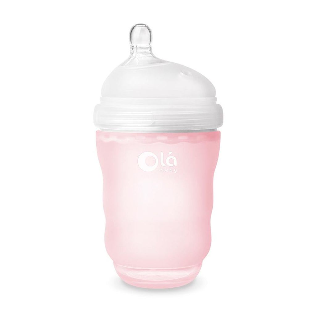 OlaBaby Silicone Gentle Bottle 240ml Rose - UrbanBaby shop