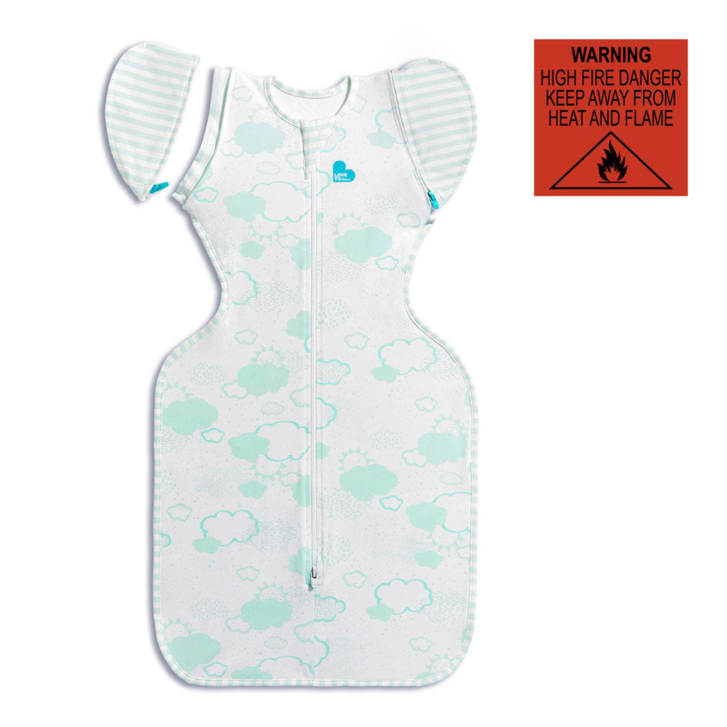 Love to Dream Swaddle Up Transition Bag Organic Mint 1 Tog - UrbanBaby shop