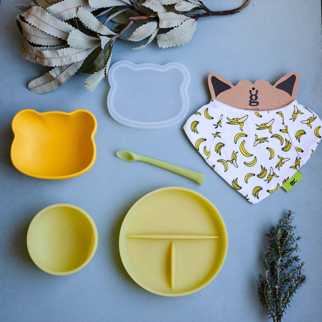 We Might Be Tiny Bear Stickie Bowl and Lid - UrbanBaby shop