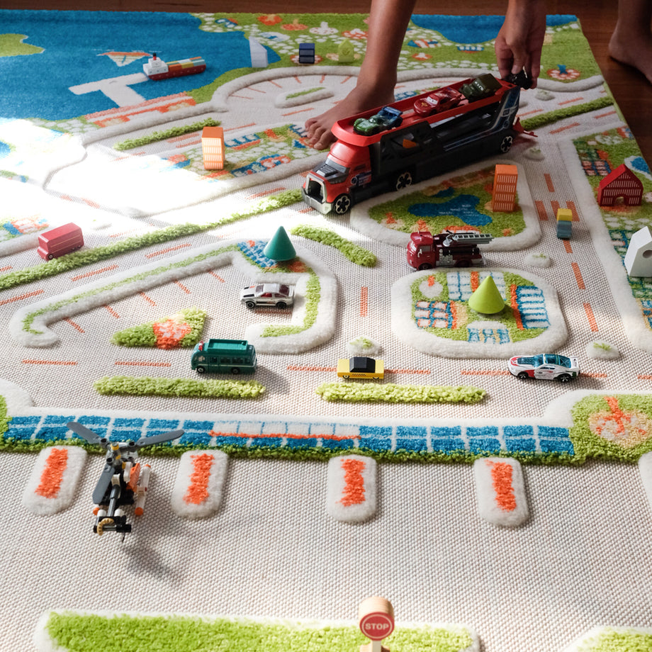 IVI Play Rug Mini City Large - Turquoise