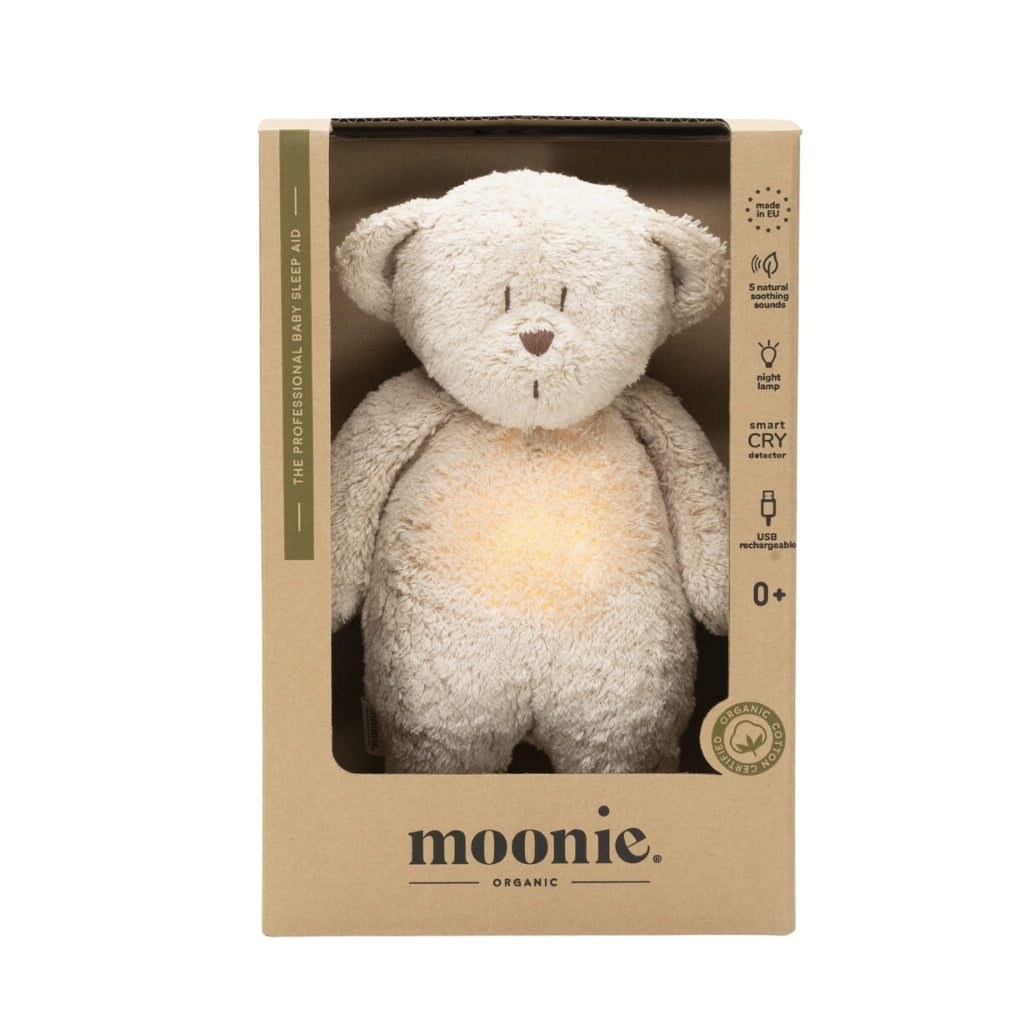 Moonie Organic Humming Bear - Sand - UrbanBaby shop