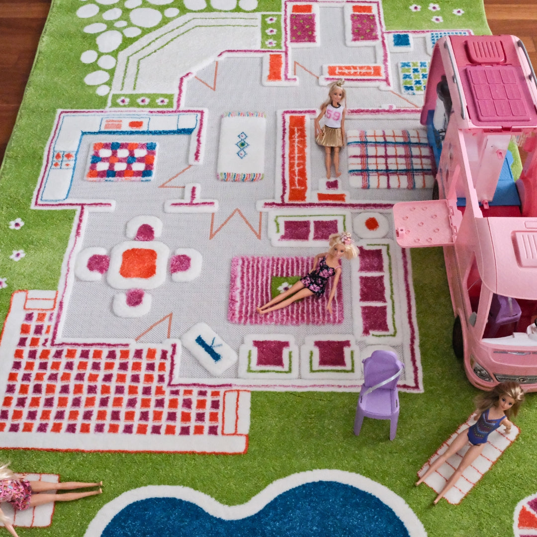 Playhouse Rug IVI Play Rug Playhouse Green XL – UrbanBaby shop