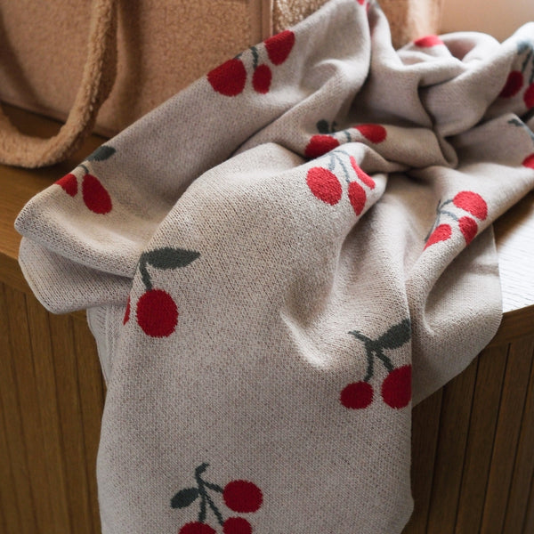 Cotton Baby Cot Blanket - Cherry – UrbanBaby shop