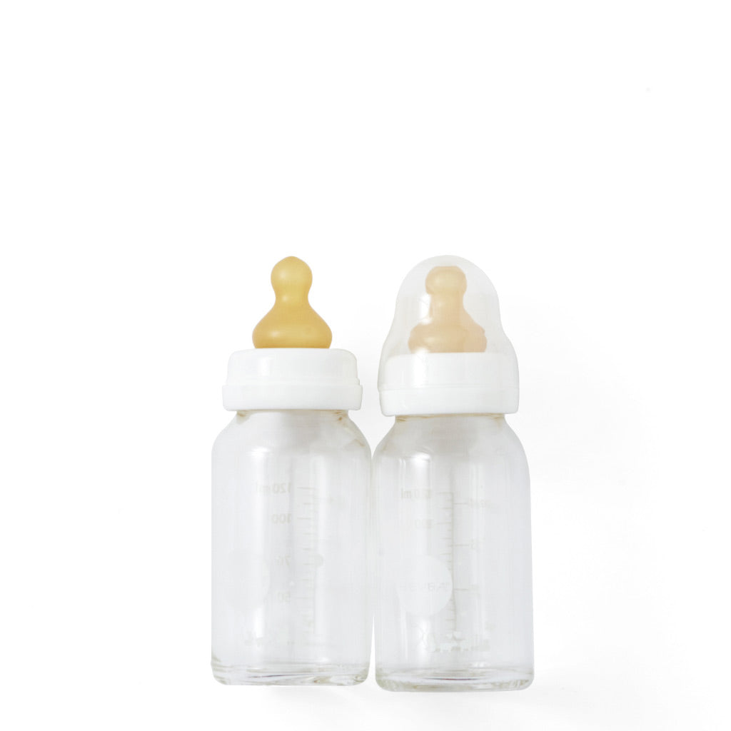 Hevea Glass Baby Bottle 120ml 2Pk - UrbanBaby shop