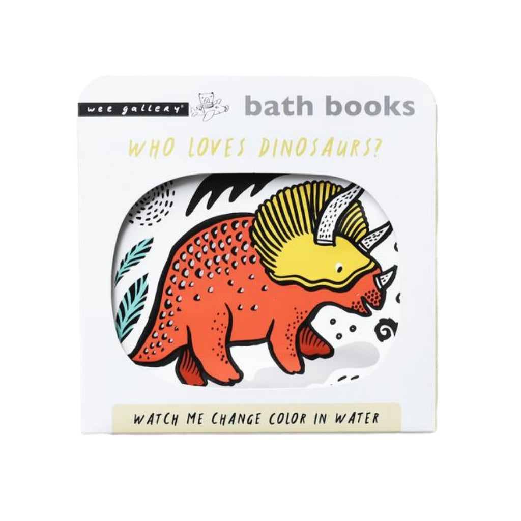 Wee Gallery Bath Book Who Loves Dinosaurs - UrbanBaby shop