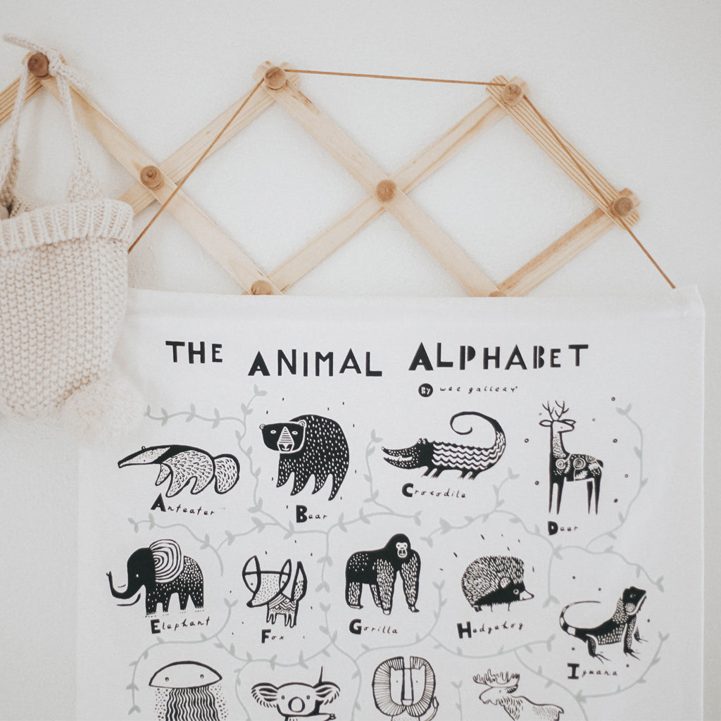Wee Gallery Organic Alphabet Wall Hanging - Animal - UrbanBaby shop
