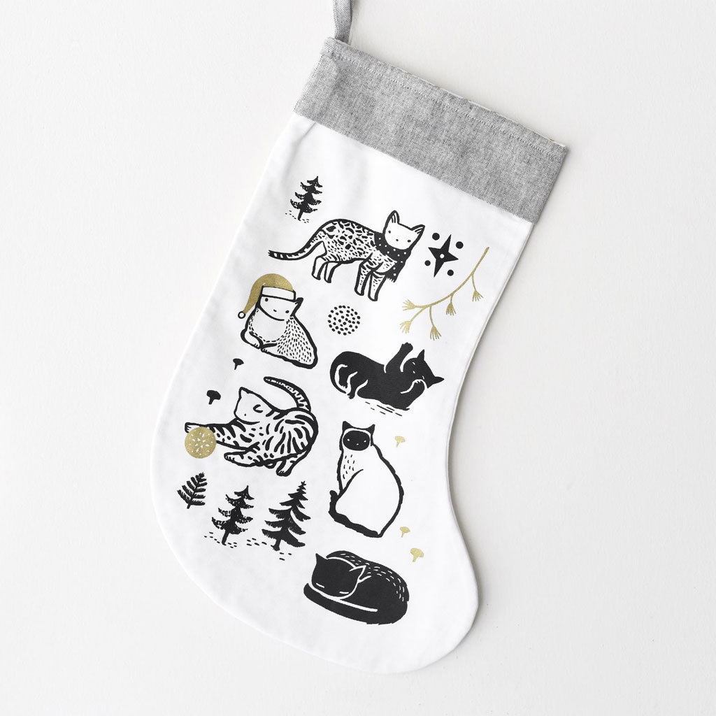 Wee Gallery Christmas Stocking - Cats - UrbanBaby shop