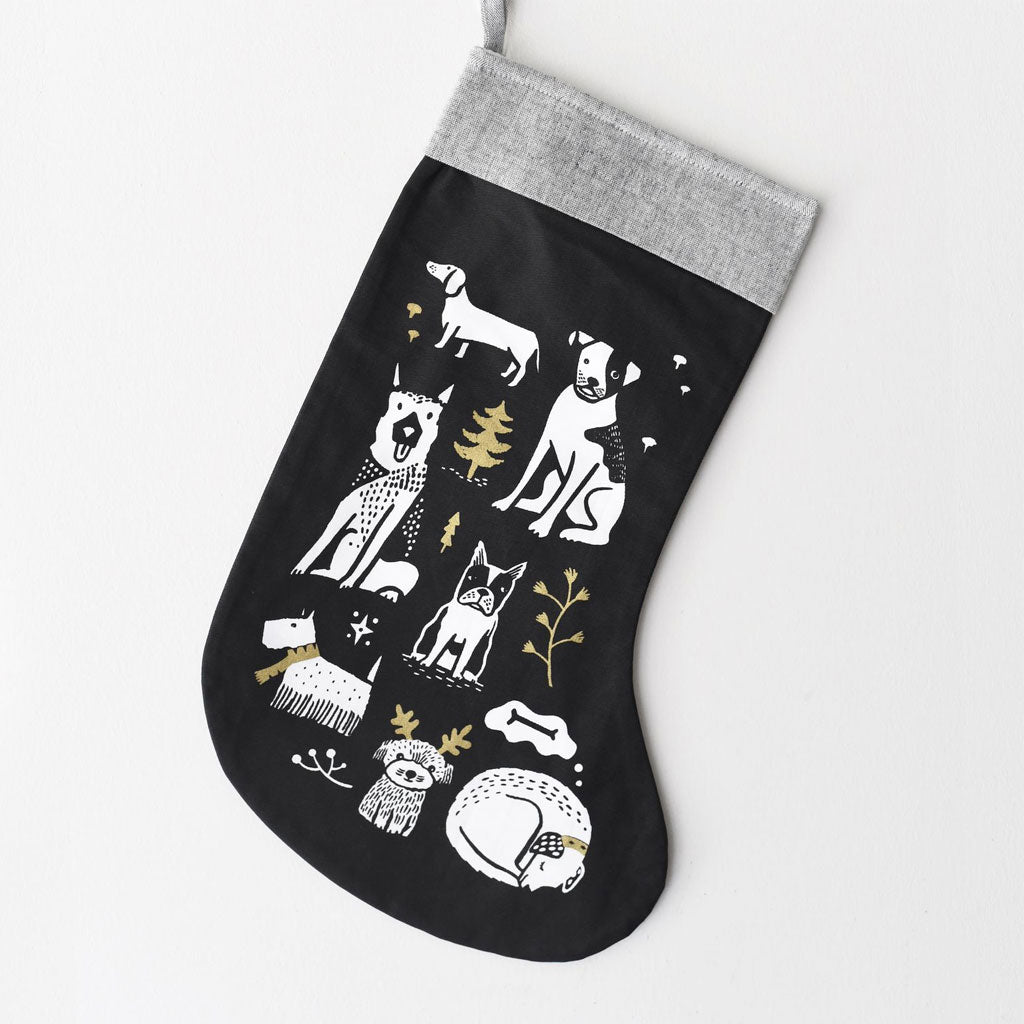 Wee Gallery Christmas Stocking - Festive Pups - UrbanBaby shop
