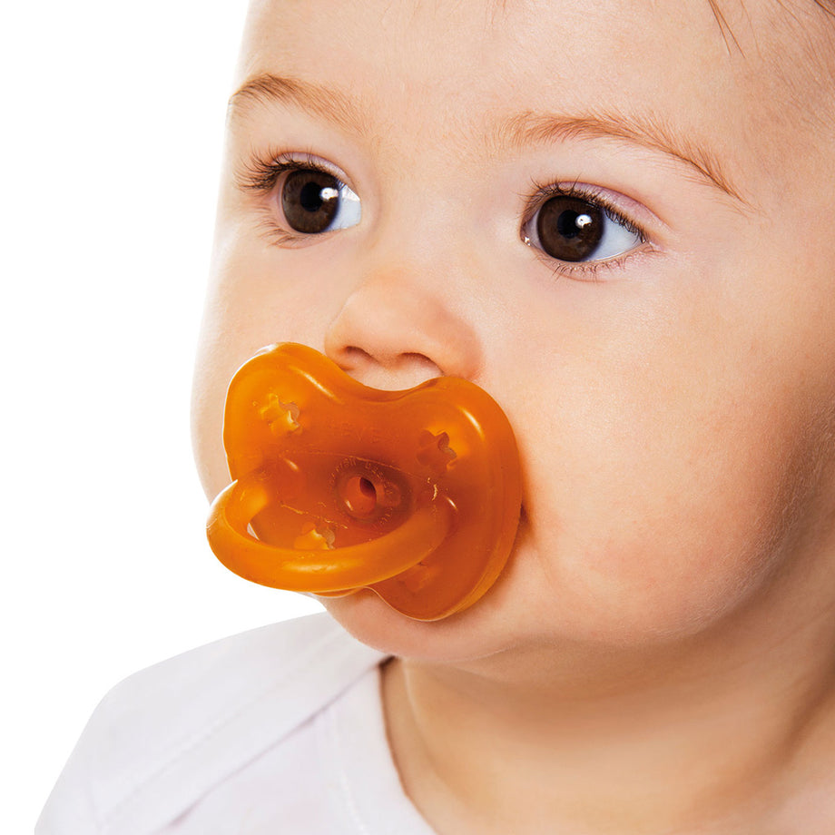 Hevea Baby 2PK Natural Rubber Symmetrical Pacifier Ducks
