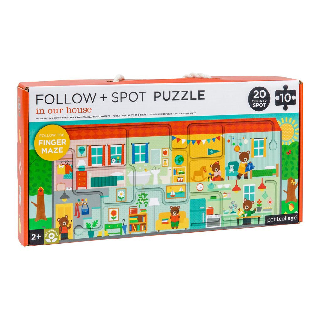 Petit Collage Follow and Spot Puzzle In Our House - UrbanBaby shop