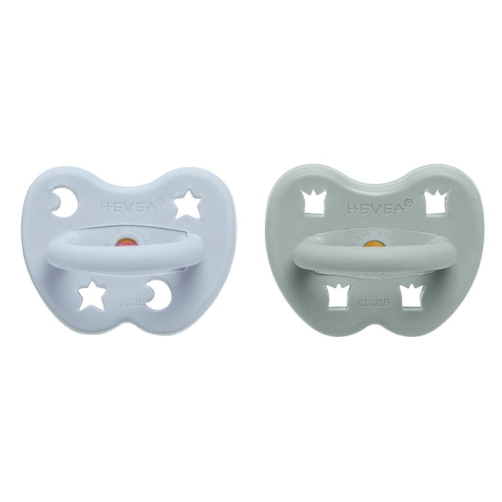 Hevea Baby Natural Rubber Anatomical Pacifier - Var Colours - Twin Pack - UrbanBaby shop