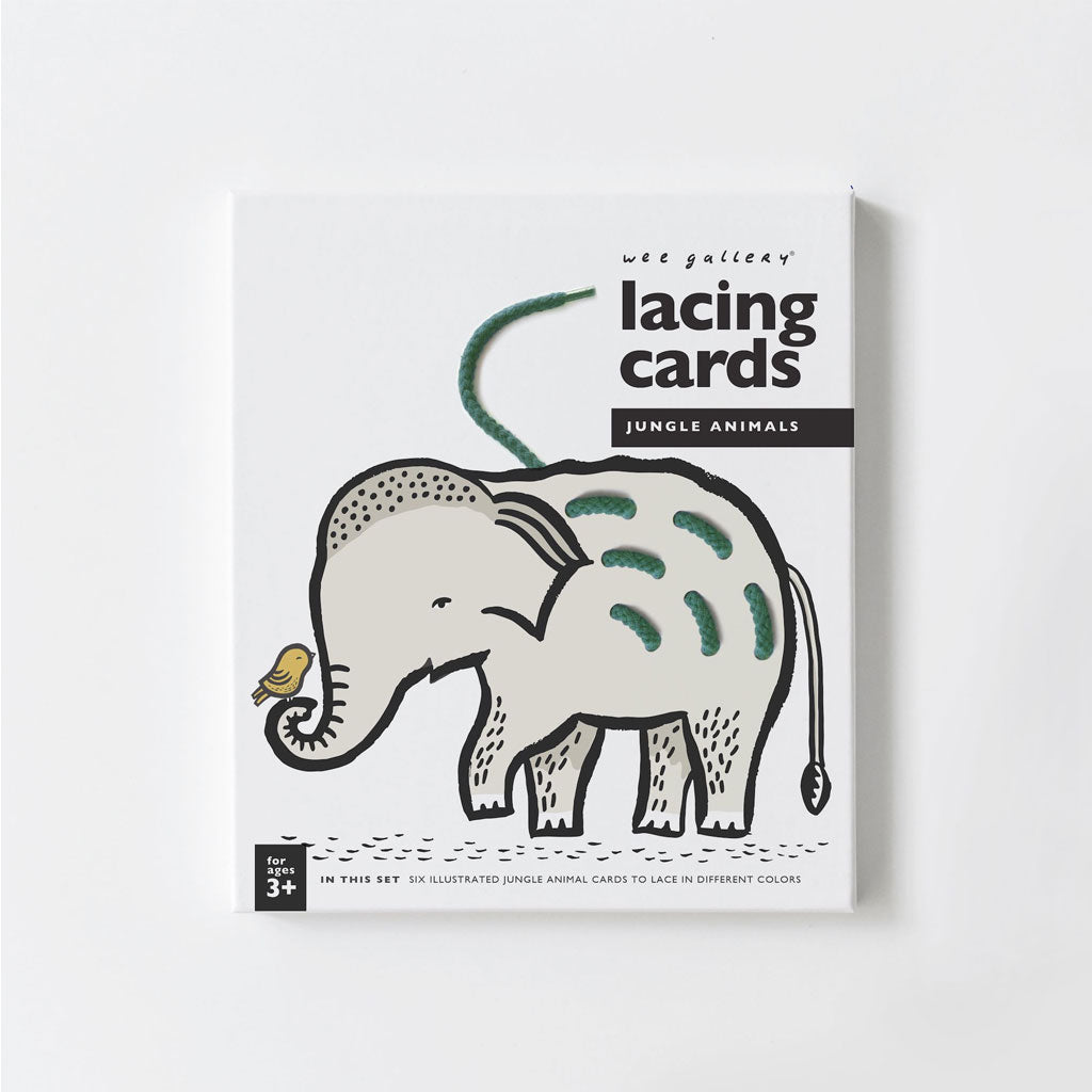 Wee Gallery Lacing Cards - Jungle Animals - UrbanBaby shop