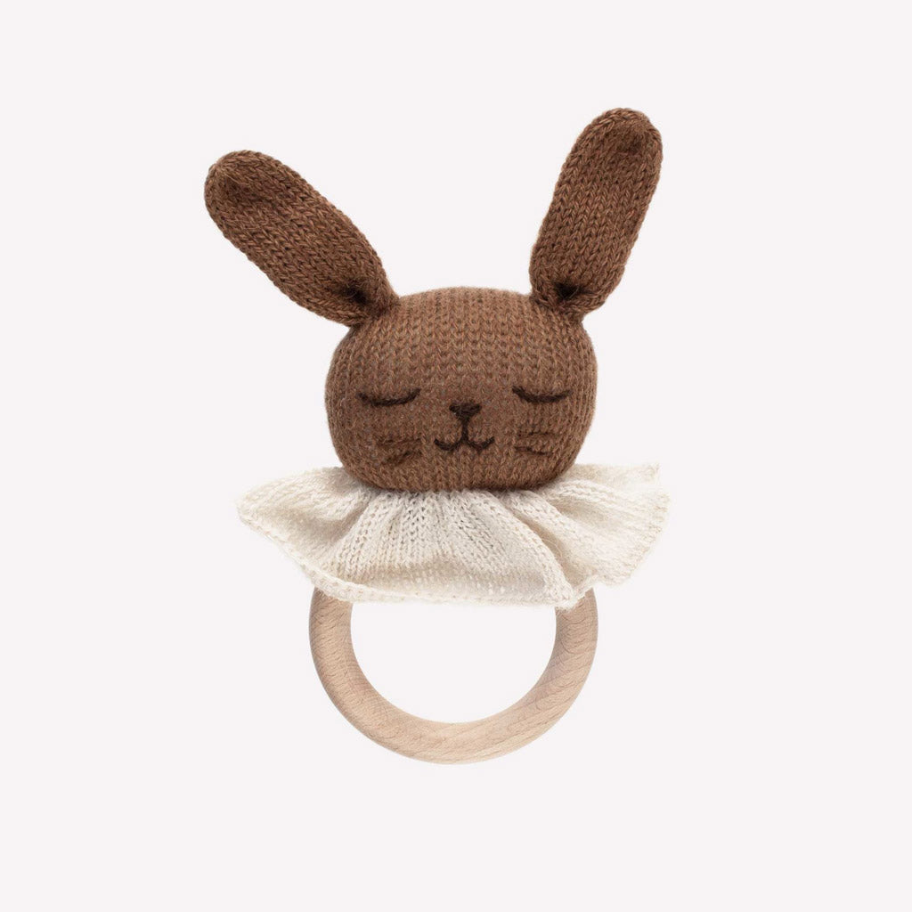 Main Sauvage Bunny Teething Ring Nut - UrbanBaby shop
