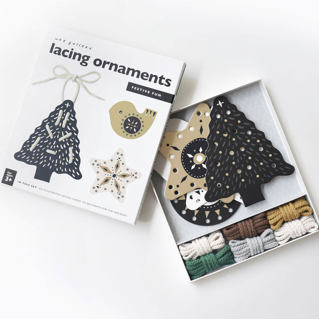 Wee Gallery Lacing Ornaments - Festive Fun - UrbanBaby shop