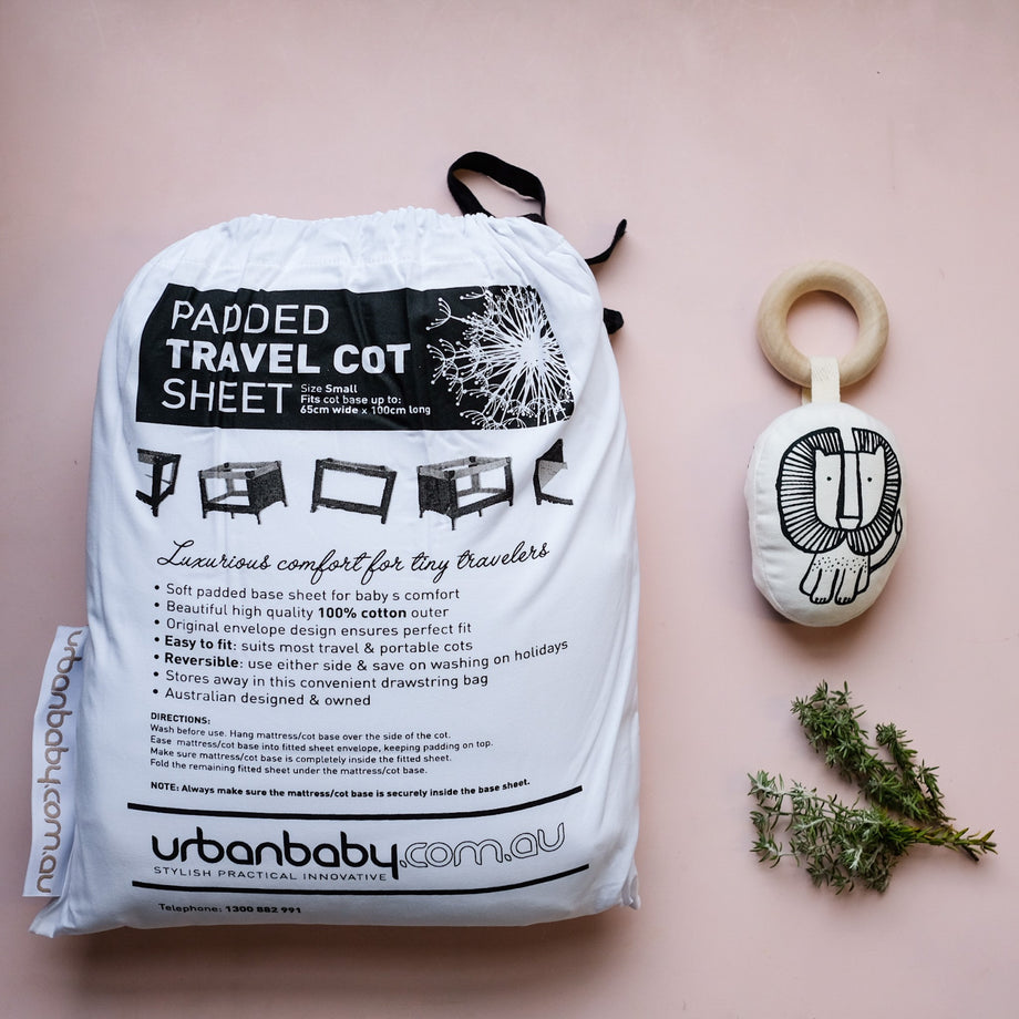 Padded Travel Cot Sheet Small – UrbanBaby shop - Main Image