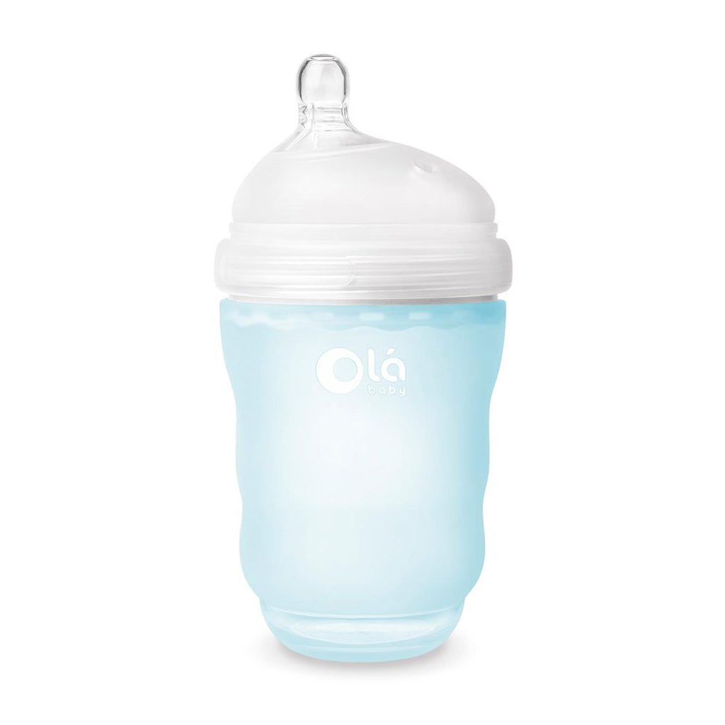 OlaBaby Silicone Gentle Bottle 240ml Sky - UrbanBaby shop