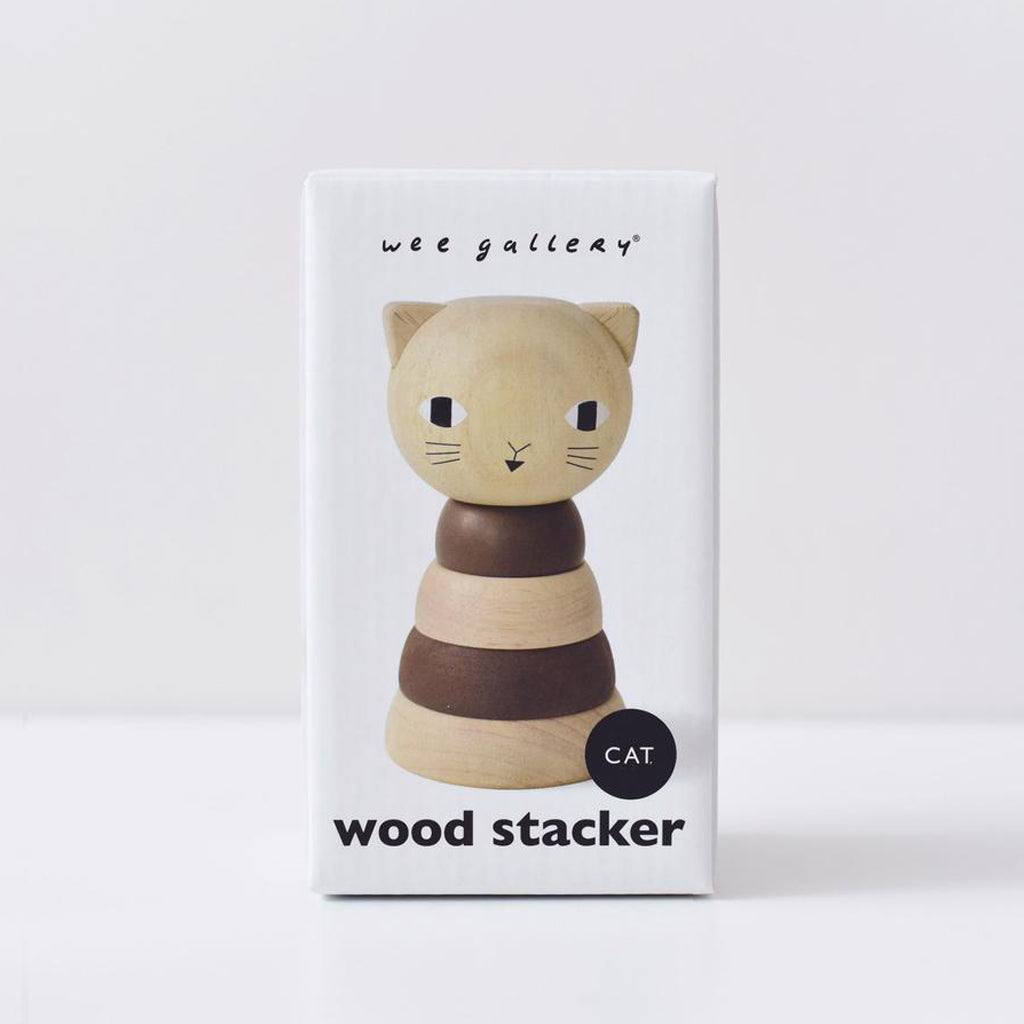 Wee Gallery Wood Stacker - Cat - UrbanBaby shop