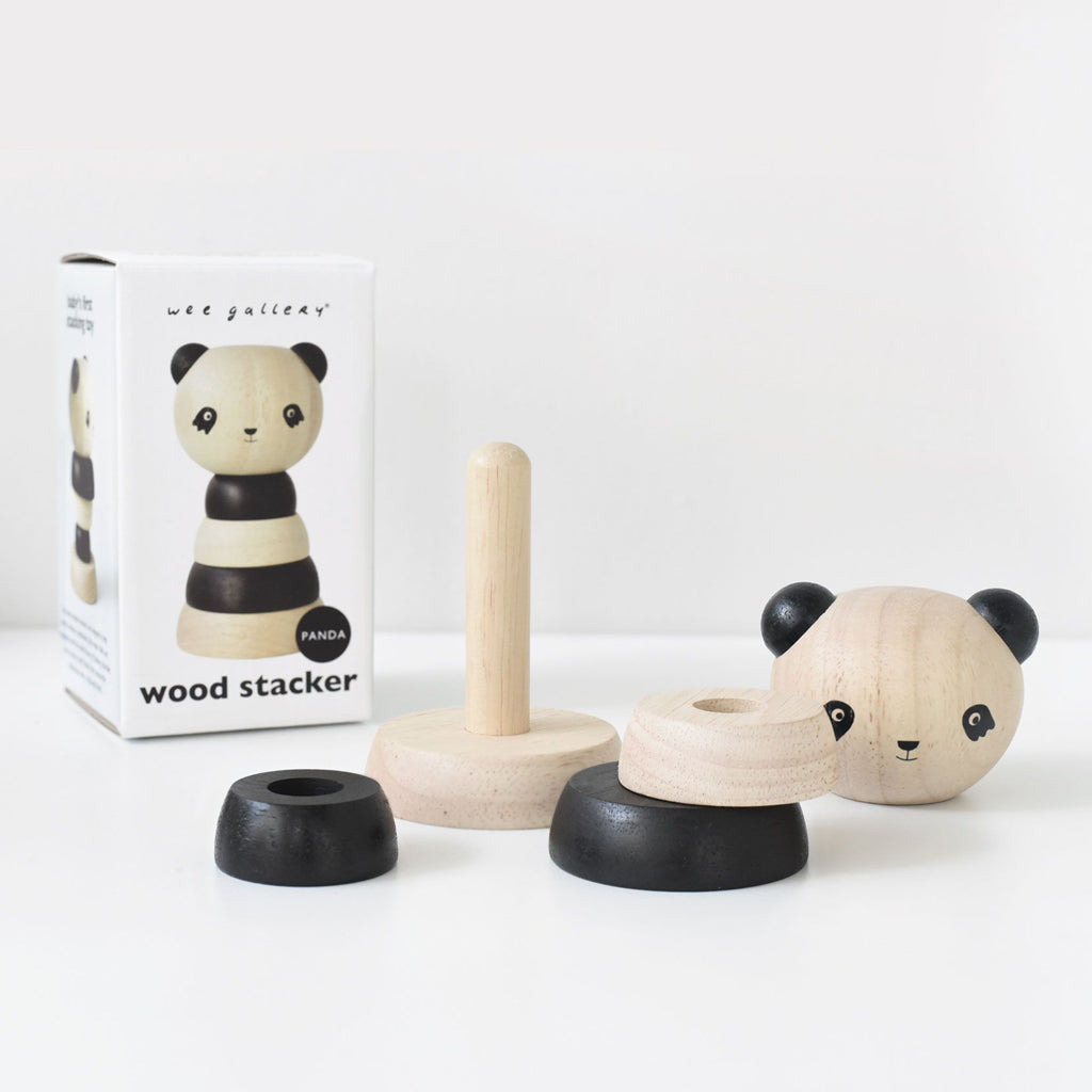 Wee Gallery Wood Stacker - Panda - UrbanBaby shop