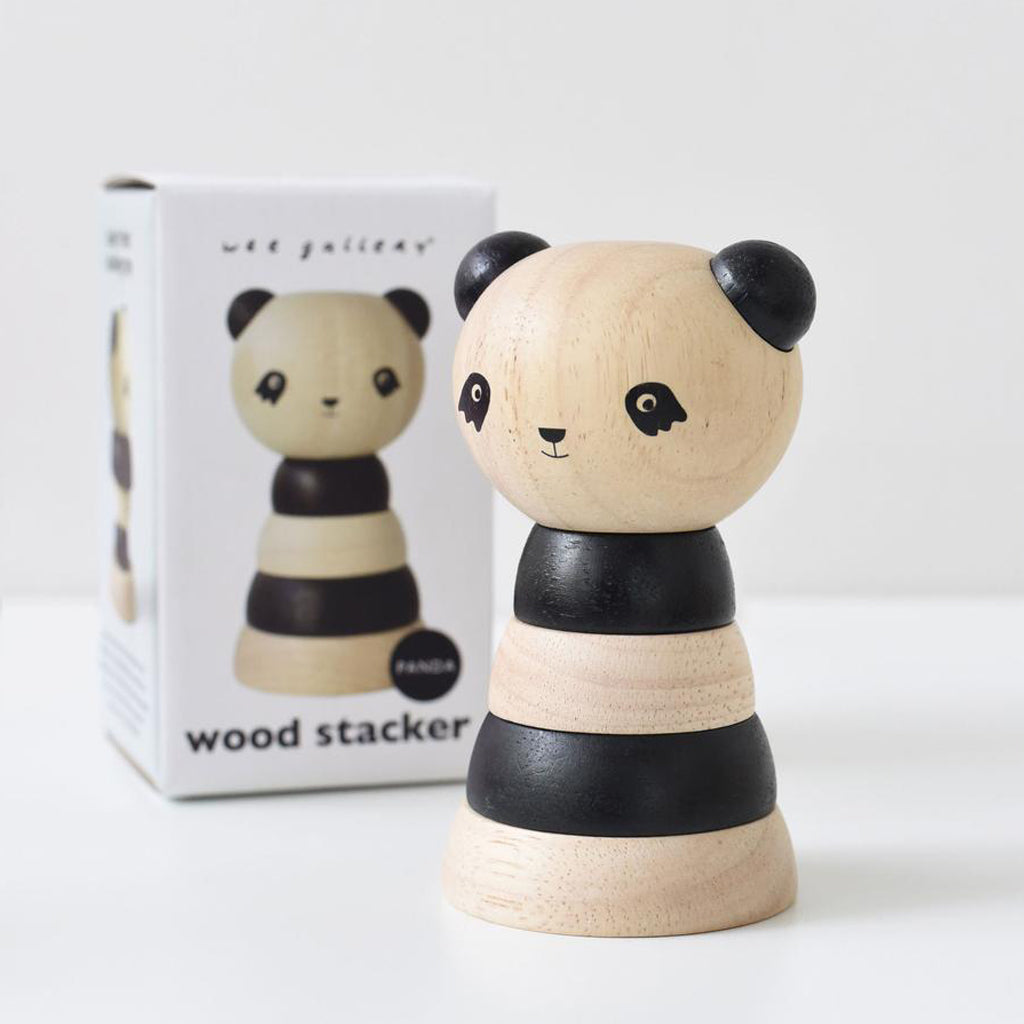 Wee Gallery Wood Stacker - Panda - UrbanBaby shop