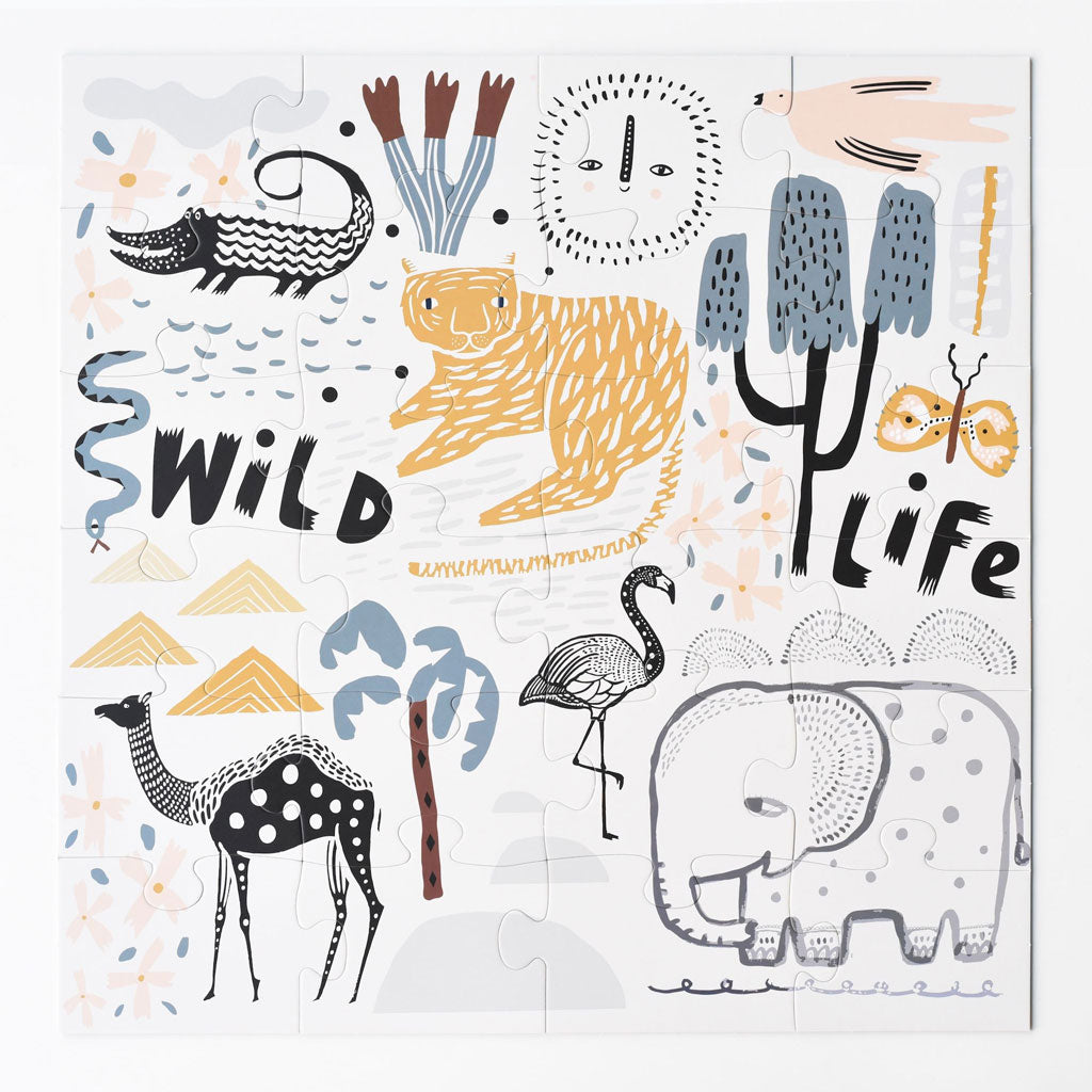 Wee Gallery Floor Puzzle - Wild Life - UrbanBaby shop