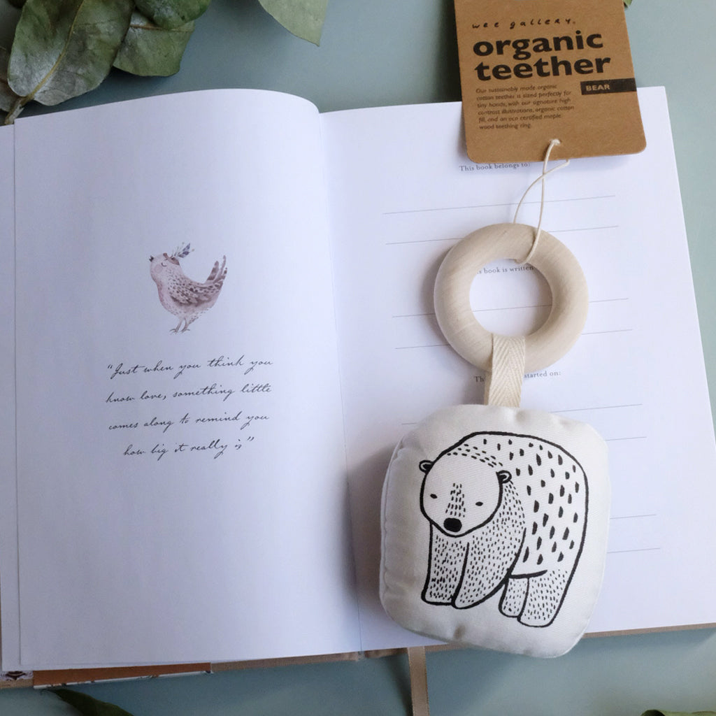 Wee Gallery Organic Teether - Bear - UrbanBaby shop