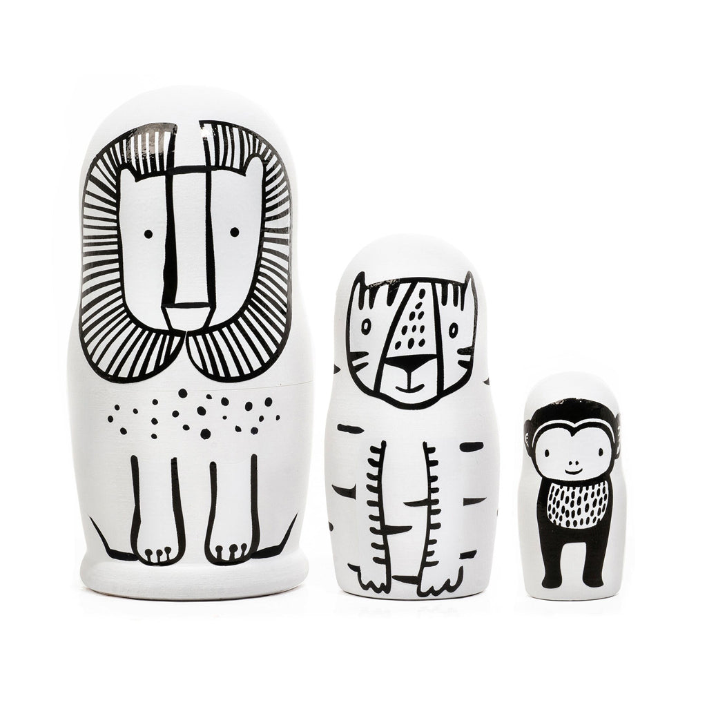 Wee Gallery Nesting Dolls Wild Animals – UrbanBaby shop